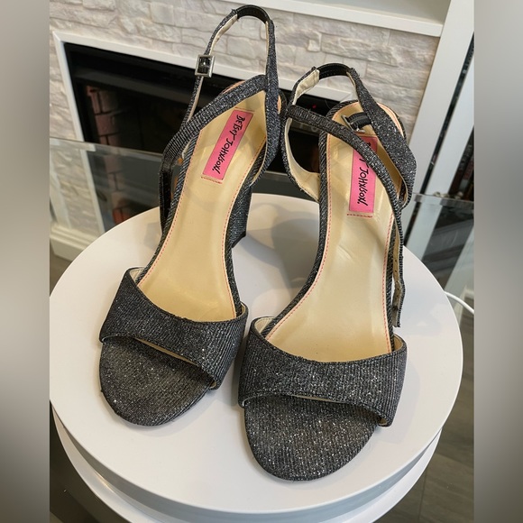 Betsey Johnson Shoes - Gray Shimmery Wedges
